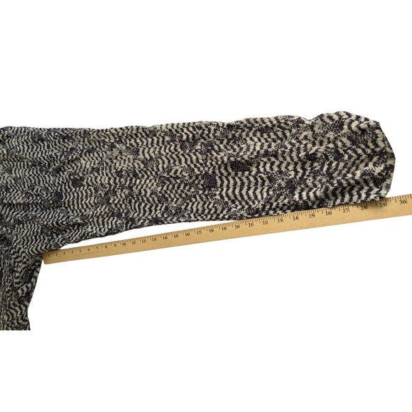 ISABEL MARANT Black Feather Print Silk Chiffon Lined Slim Ankle Pants, Size 10 - Picture 7 of 10